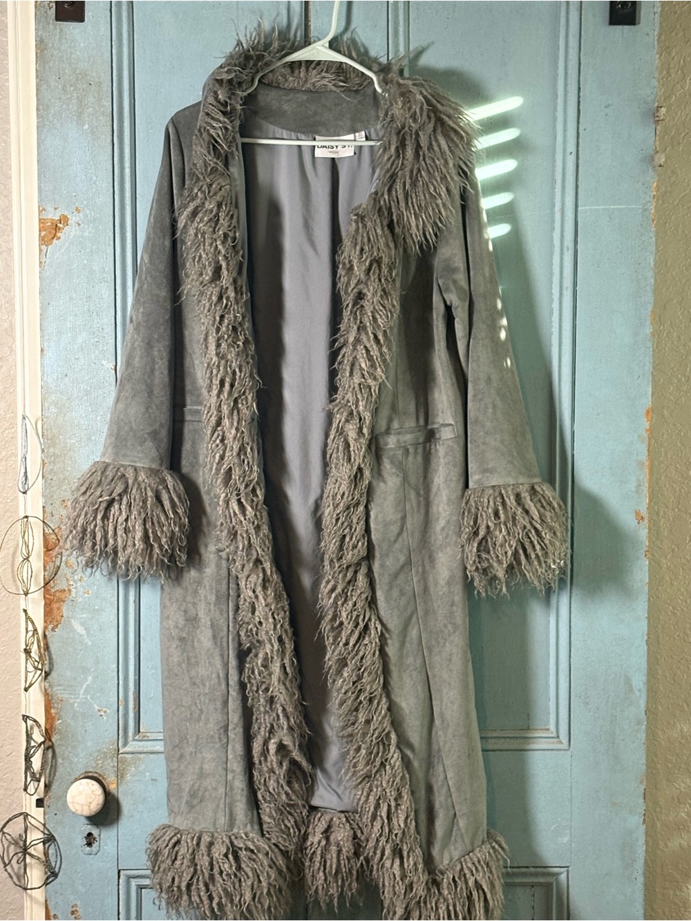 Daisy Street Faux Suede Fur Coat GUC HTF Size Med - Picture 3 of 6